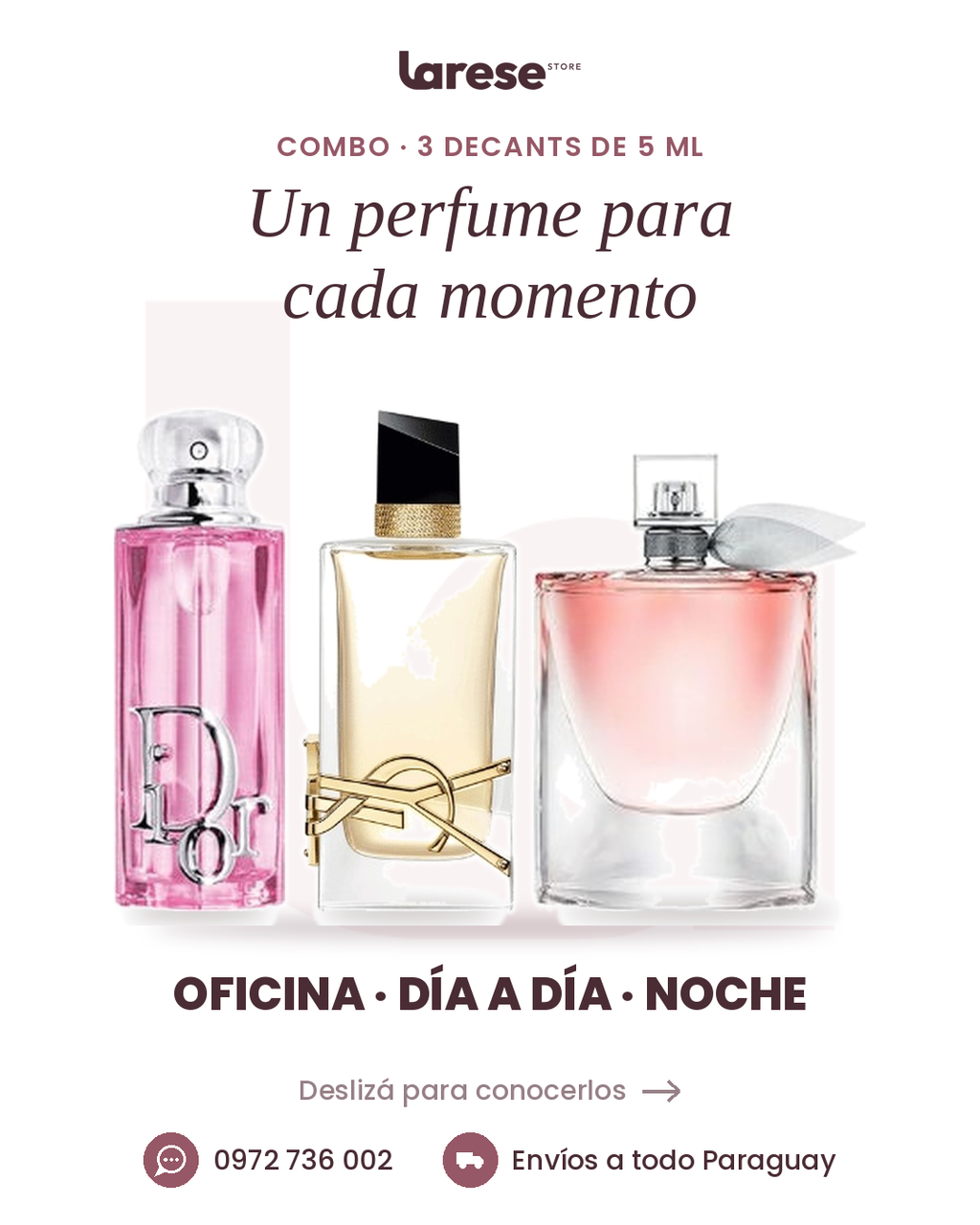 Combo oficina, día a día y salida de noche: un perfume para cada momento